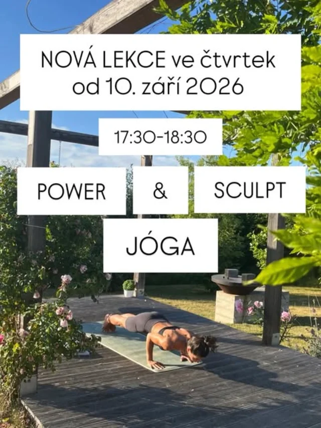 Plakát nové lekce Power & Sculpt jóga
